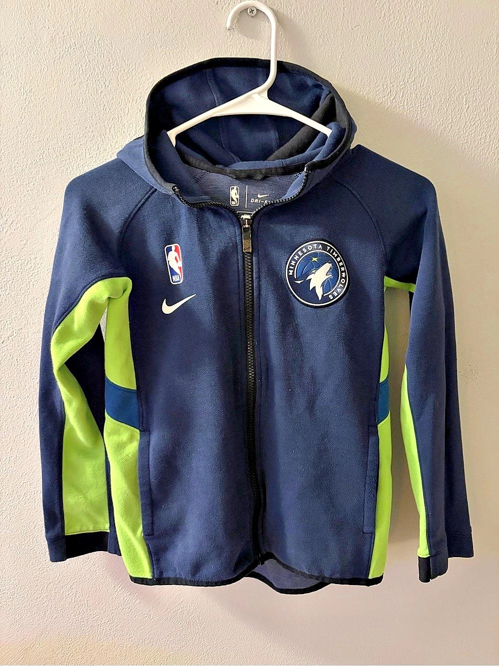 Nike NBA Minnesota Timberwolves Therma Flex Showtime Hoodie Blue & Green Sz Smal